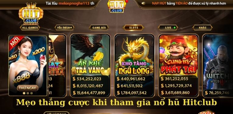 Mẹo thắng cược khi tham gia nổ hũ Hitclub